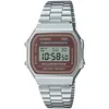Image de Montre Casio Vintage Digital en acier inoxydable avec bracelet à quartz A168WA-5A pour homme marron