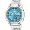 Image de Casio, Montre, GA-2100BM-7A2ER, Transparent, Bleu, Argent, Turquoise, (Horloge analogique, Horloge numérique, 45.50 mm)