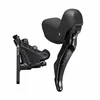 Image de Frein a disque route shimano grx400 arriere 11v. gravel double noir (levier-manette avec etrier br-r7070+durite assemble 1700mm)