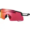 Image de Shimano, Unisexe, Lunettes de sport, Equinox 5 Road VLT 21% (Noir mat, ridescape road), Rouge, Noir