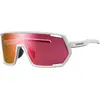 Image de Shimano, Unisexe, Lunettes de sport, Lunettes unisexes Technium RD (Blanc, Blanc mat, Red, ridescape rd), Blanc, Rouge, Multicolore