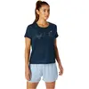 Image de ASICS, Femmes, T-shirt de sport, Ventilate Ss Top Lady Bleu français (XS), Bleu, XS