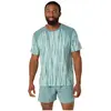 Image de ASICS, Hommes, T-shirt de sport, Road AOP SS Top (M), Vert, M