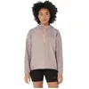 Image de ASICS, Femmes, Veste de running, Fujitrail Packable Windbreaker Grau (L), Gris, Argent, L