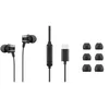 Image de Lenovo Go - Écouteurs avec micro - intra-auriculaire - noir - pour ThinkCentre M60q Chromebox; M70s Gen 3; M70t Gen 3; ThinkPad E14 Gen 3; P15v Gen 3