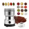 Image de Moulin à café électrique multifonction argent pour la cuisine, pour grains, noix, haricots, épices, ménage