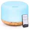 Image de Diffuseur d'Huiles Essentielles 500ML Humidificateur avec 7 couleurs LED 16W