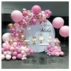 Image de Guirlande de ballons rose,arche ballon anniversaire pour mariage filles bébé douche fête d'anniversaire décorationsdeco anniversaire