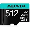 Image de Adata Premier Pro Adaptateur inclus (512 Go, microSDHC, U3, UHS-I), Carte mémoire, Noir