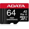 Image de Adata High Endurance (64 Go, microSDXC, U3, UHS-I), Carte mémoire, Noir, Rouge