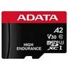 Image de ADATA High Endurance - Carte mémoire flash (adaptateur microSDXC vers SD inclus(e)) - 128 Go - A2 / Video Class V30 / UHS-I U3 / Class10 - microSDXC UHS-I