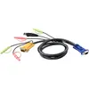 Image de Aten 2L-5302U Câble KVM USB avec audio, 1,8m, Câble pour commutateur KVM