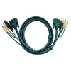 Image de ATEN 2L-7D02U - Câble vidéo / USB / audio - USB, mini-phone stereo 3.5 mm, DVI-D (M) pour mini-phone stereo 3.5 mm, USB type B, DVI-D (M) - 1.8 m