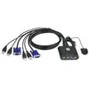 Image de ATEN Commutateur KVM à câble VGA USB 2 ports avec sélecteur de port distant