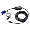 Image de ATEN KA7970 USB KVM Adapter Cable (CPU Module) - Câble clavier / vidéo / souris (KVM) - RJ-45 (M) pour USB, HD-15 (VGA) (M)