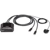 Image de Aten US3312 Commutateur KVM 2 ports USB-C 4K DisplayPort, Commutateur KVM, Noir