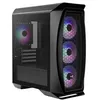 Image de AeroCool Aero One Mini Frost-G-BK-v1 - Black Edition - tour - micro ATX - panneau latéral fenêtré (verre trempé) - pas d'alimentation - noir - USB/Audio