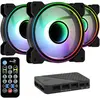 Image de AeroCool Mirage 12 ARGB Pro Boîtier d'ordinateur Kit de refroidissement 12 cm noir (120 mm, 3x), Ventilateur PC, Noir