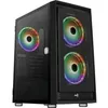 Image de AeroCool Graphite-G-BK-v3 - MDT - ATX - panneau latéral fenêtré (verre trempé) - pas d'alimentation (ATX) - noir - USB/Audio