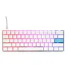Image de Ducky One 2 Mini - Clavier - backlit - USB-C - AZERTY - Français - commutateur : CHERRY MX RGB Blue - blanc pur