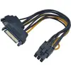 Image de Akasa 2x 15-Pin-SATA auf 1x 6-Pin-PCIe Adapter (15 cm, PCI-Express 6 broches, SATA), Câble interne (PC)