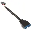 Image de Akasa USB 2.0 à USB 3.0 en-tête interne (0.10 m, USB 2.0), Câble USB