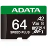 Image de A-data Carte Mémoire Speed Plus Microsdxc Uhs-i 64gb U3 V30 A2