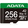Image de Adata microSD 256GB Speed Plus UHS-I U3 + adaptateur (256 Go, microSDXC, U3, UHS-I), Carte mémoire, Vert, Blanc, Noir