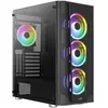 Image de AeroCool Prism FRGB Tour midi, verre trempé (ATX), Boîtier PC, Noir