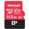 Image de Patriot EP A2 Speicherkarte 512 GB MicroSDXC V30 U3 Klasse 10 (PEF512GEP32MCX) (512 Go, microSDXC, U3, UHS-I), Carte mémoire, Noir, Rouge