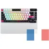 Image de Clavier gaming ASUS ROG Azoth X AZERTY   75%, Switchs ROG NX V2 hot-swap, écran OLED, tri-mode sans fil, RGB par touche, repose-poignet silicone, blanc