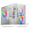 Image de Xigmatek Boitier Mini Tour Micro ATX Cubi M RGB avec panneaux vitrés (Blanc) (mATX), Boîtier PC, Blanc