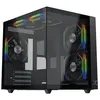 Image de Boîtier PC XIGMATEK Aqua M Lite EN44410 Mini Cube Noir 5x120mm ARGB Micro-ATX Verre Trempé