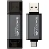 Image de Team Group Stick Team X1 64GB USB 3.0 dual drive (64 Go, USB-A, USB-C), Clé USB, Noir, Gris