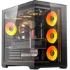 Image de Darkflash Tech DarkFlash C280 computer case (black) + 7 fans (ATX, E-ATX, ITX, mATX), Boîtier PC, Noir