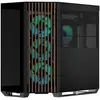Image de APNX V1-W-BK-v3 (schwarz, Tempered Glass x 2, Holz-Verkleidung), Boîtier PC, Noir