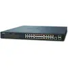 Image de Planet Commutateur 802.3at PoE administrable 24 ports 10/100/1000T 2 ports 100/1000X SFP (24 ports), Switch réseau, Noir