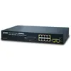 Image de Planet Commutateur administrable 8 ports 10/100/1000T 802.3at PoE + 2 ports 100/1000X SFP (8 ports), Switch réseau, Noir