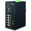 Image de Planet Commutateur industriel 4 ports 10/100/1000T +4 ports 10/100 802.3at PoE + 2 emplacements 100/1000 (10 ports), Switch réseau, Noir