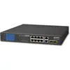 Image de Planet 8 ports 10/100/1000T 802.3at PoE + 2 ports GE + 2x SFP (12 ports), Switch réseau, Noir