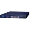 Image de Planet 16 ports 10/100TX 802.3at PoE + 2 ports Gigabit TP/SFP (16 ports), Switch réseau, Noir