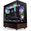 Image de Thermaltake View 270 Plus WS ARGB (schwarz/holz, Tempered Glass x 2, Holz-Struktur) (ATX, E-ATX, mATX, Mini-ITX), Boîtier PC, Noir