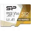 Image de Silicon Power Supérieur Pro (512 Go, microSDXC, U3, UHS-I), Carte mémoire, Or, Blanc