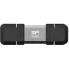 Image de Silicon Power 128 GB, USB TYPE-A et TYPE-C FLASH DRIVE, MOBILE C51, Silver (128 Go, USB-A, USB-C), Clé USB, Noir, Argent