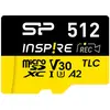 Image de Silicon Power Cartes mémoire Inspire 512Go, DDR200, W/A, CL10, V30, A2, TF SDXC UHS-IU3 (512 Go, microSDXC, U3, UHS-I), Carte mémoire, Noir, Jaune