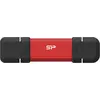 Image de Silicon Power DS72 (250 Go, USB-A, USB-C), Clé USB, Noir, Rouge