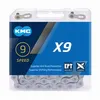 Image de KMC X9 EPT Bicycle Chain 114 Schakels, 288g, argent