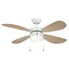 Image de VAXCEL CLASSIC VENTILATEUR DE PLAFOND AVEC SYSTÈME D'ÉCLAIRAGE ET PALES EN PIN