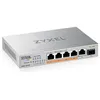 Image de Zyxel XMG-100 Series XMG-105HP - Commutateur - non géré - non géré - 5 x 100/1000/2.5G (PoE++) + 1 x Gigabit SFP / 10 Gigabit SFP+ - de bureau, fixation murale - PoE++ (70 W)