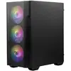 Image de MSI Mag Forge M100A (mATX, Mini-ITX), Boîtier PC, Noir, Transparent, Multicolore